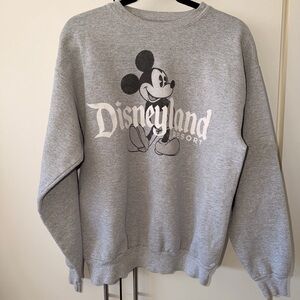 Vintage Disneyland Resort Gray Sweatshirt with Mickey Mouse